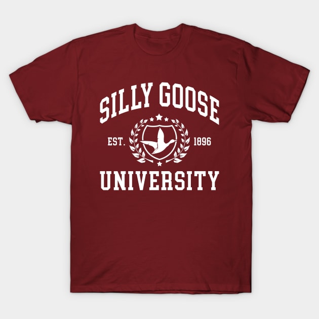 SILLY GOOSE UNIVERSITY T-Shirt by Noureddine Ahmaymou 